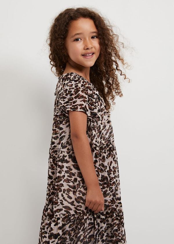 Phase Eight Eve Leopard Shimmer Swing Dress