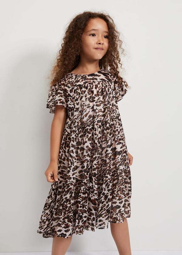 Phase Eight Eve Leopard Shimmer Swing Dress
