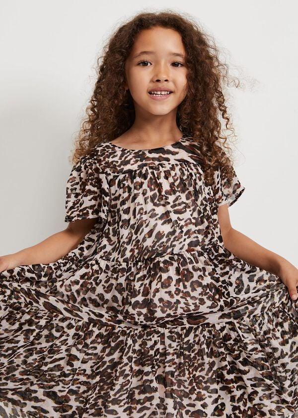 Phase Eight Eve Leopard Shimmer Swing Dress