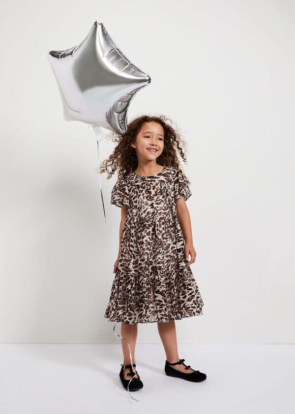 phase eight Eve Leopard Shimmer Swing Dress