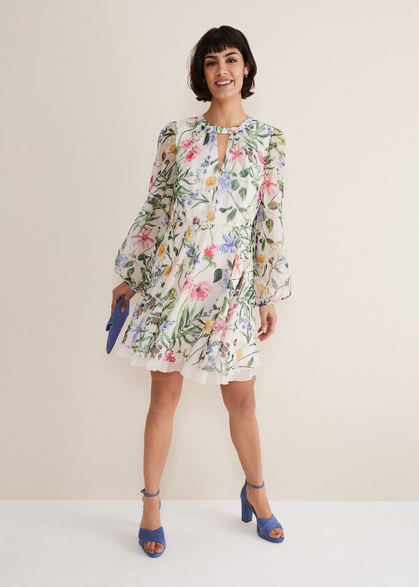 Phase Eight Everleigh Chiffon Floral Mini Dress