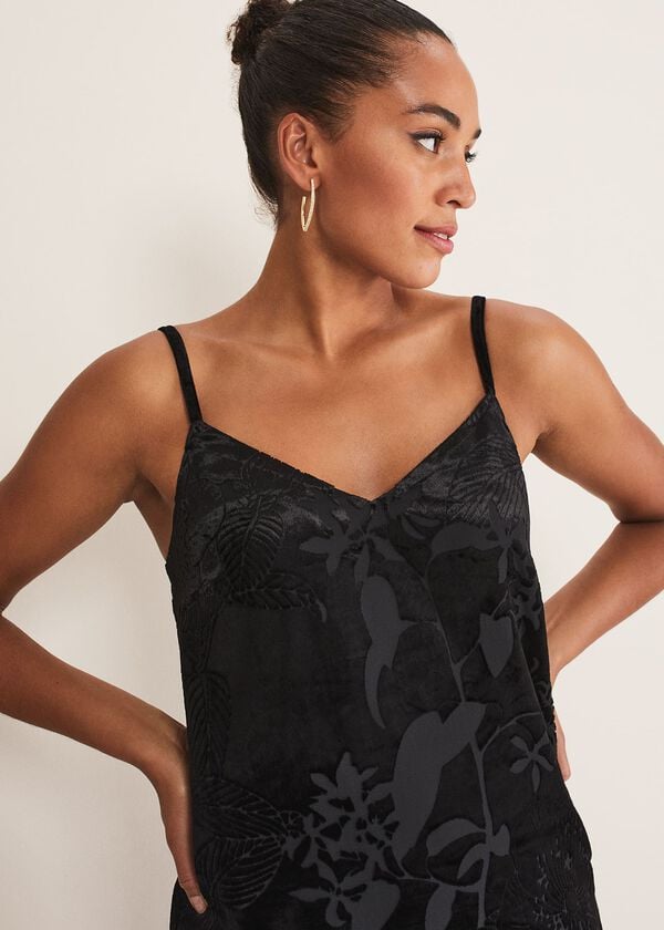 Phase Eight Fayette Textured Velvet Slip Dress