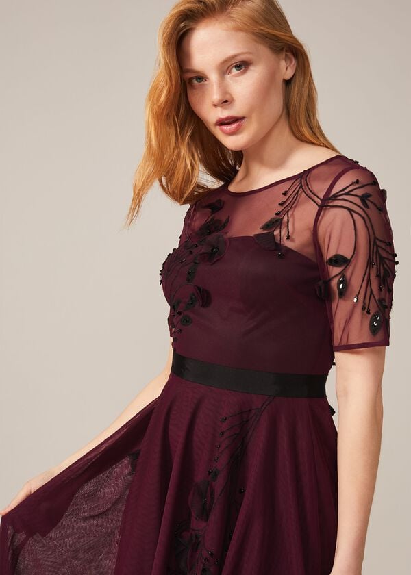 Phase Eight Felicia Embroidered Tulle Dress