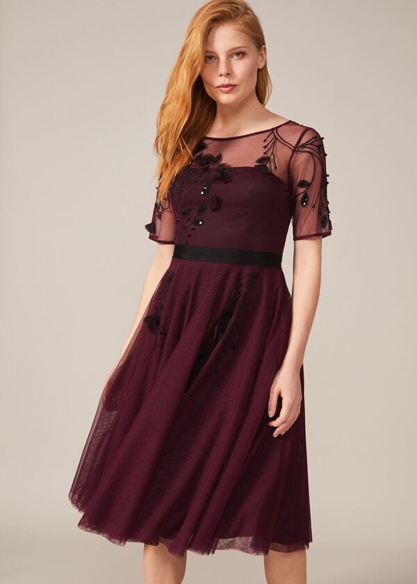 phase eight Felicia Embroidered Tulle Dress