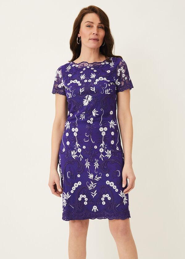 phase eight Floris Embroidered Dress