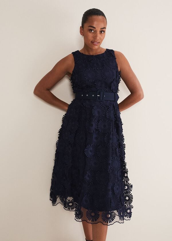 Phase Eight Flossy Lace Midi Dress