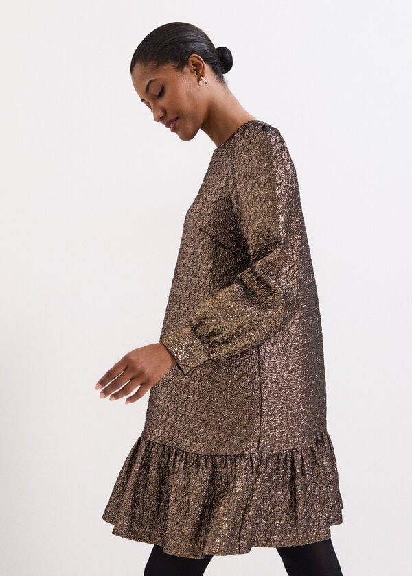 Phase Eight Frances Gold Shift Dress