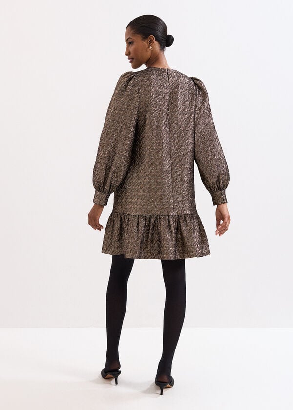 Phase Eight Frances Gold Shift Dress