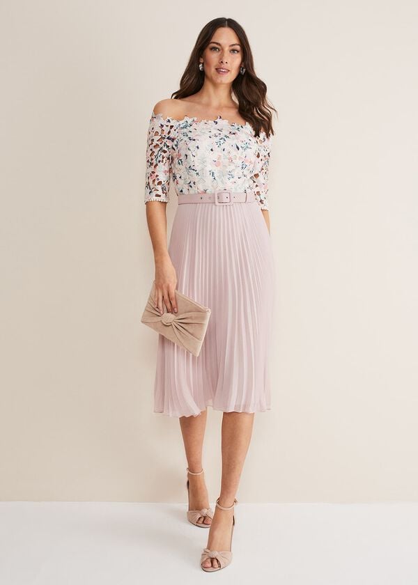 phase eight Franky Floral Lace Midi Dress