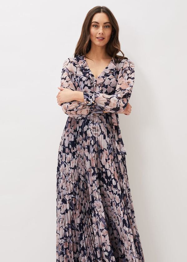 Phase Eight Fredrika Floral Pleated Maxi Dress