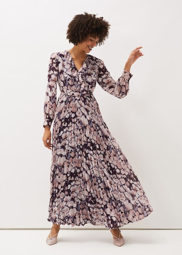phase eight Fredrika Floral Pleated Maxi Dress