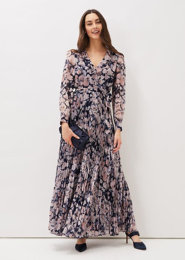 phase eight Fredrika Floral Pleated Maxi Dress