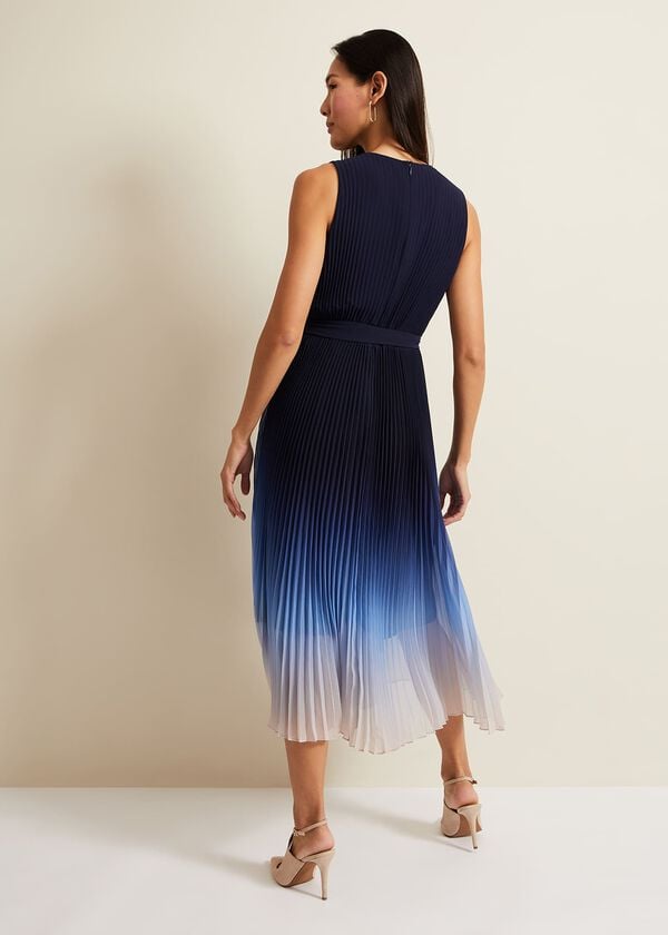 Phase Eight Freya Ombre Pleat Midi Dress