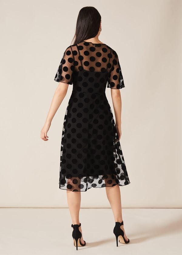 Phase Eight Georgette Spot Mesh Dress