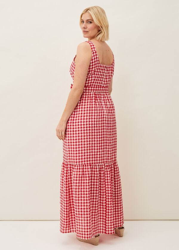 Phase Eight Geri Gingham Maxi Dress