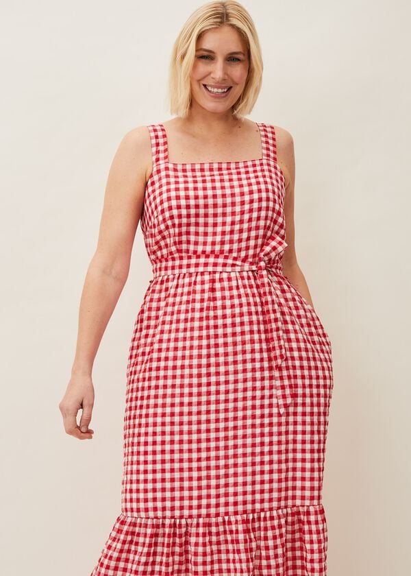Phase Eight Geri Gingham Maxi Dress