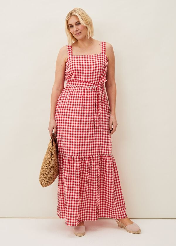 phase eight Geri Gingham Maxi Dress
