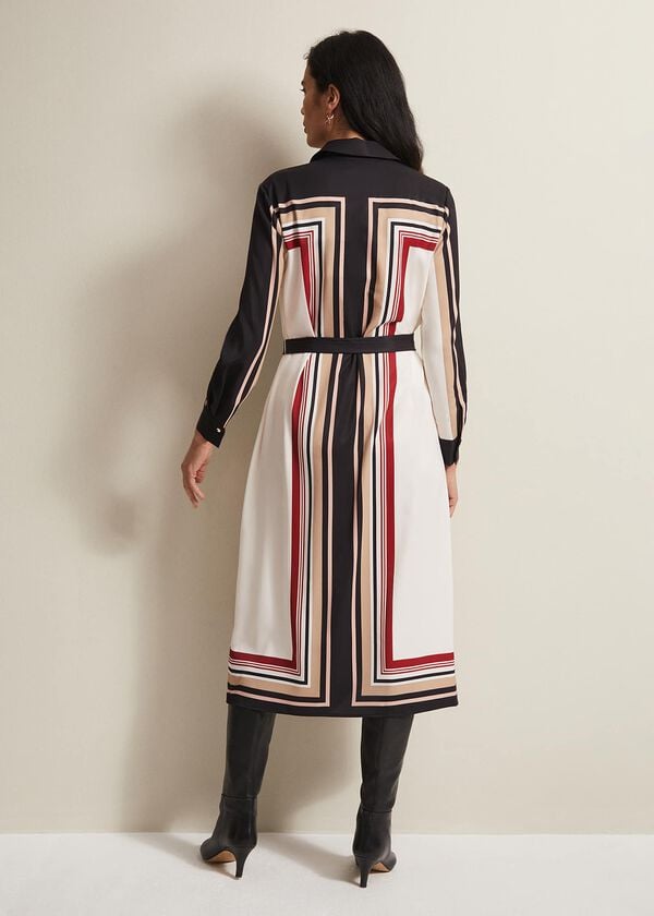 Phase Eight Geri Striped Shirt Midi Dress