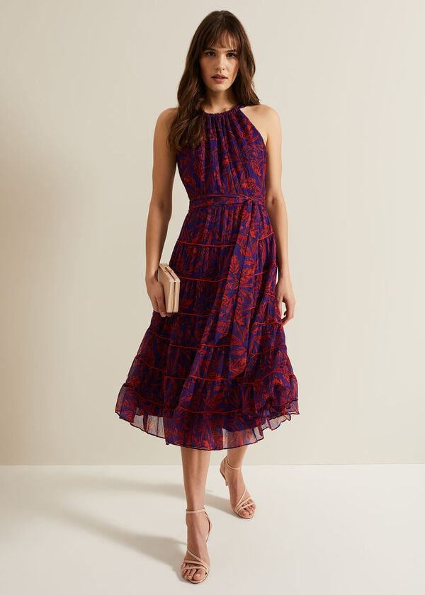 Phase Eight Gillian Halterneck Midi Dress
