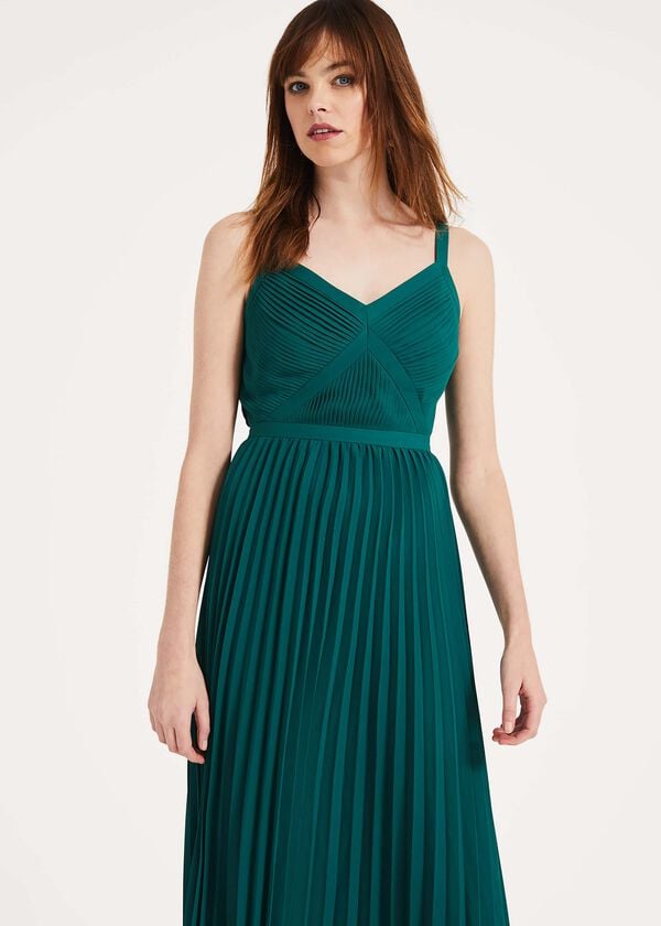 Phase Eight Giovanna Pleated Maxi Dress