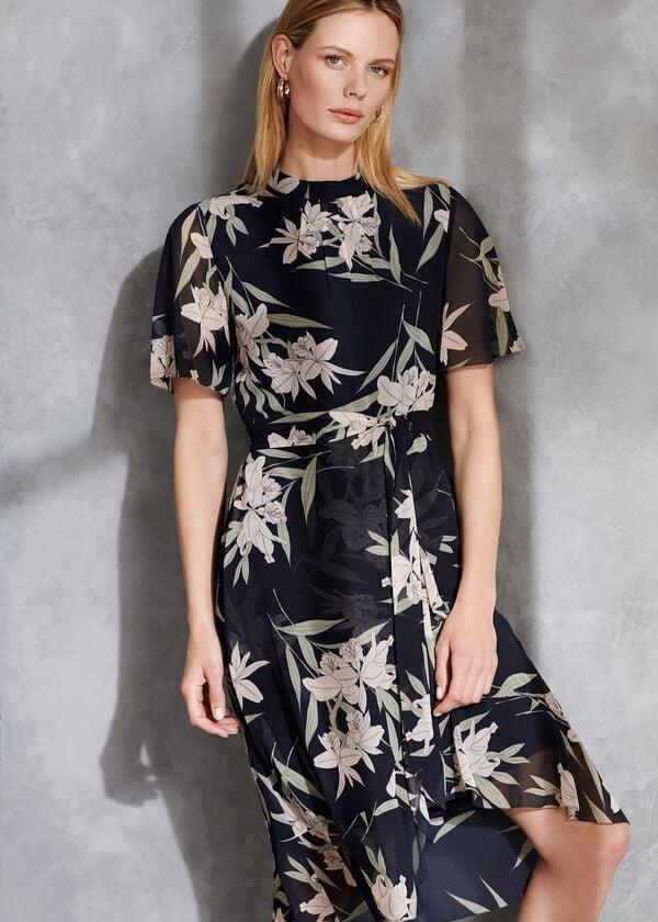phase eight Gracen Palm Print Tea Dress