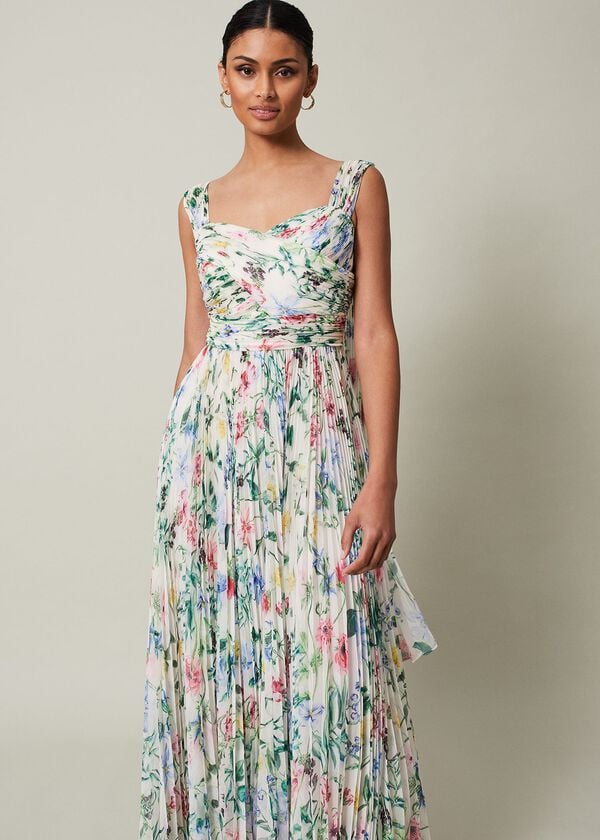 Phase Eight Gretel Floral Pleated Maxi Dress