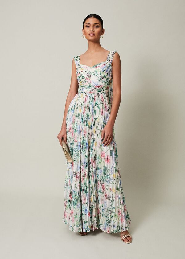 phase eight Gretel Floral Pleated Maxi Dress
