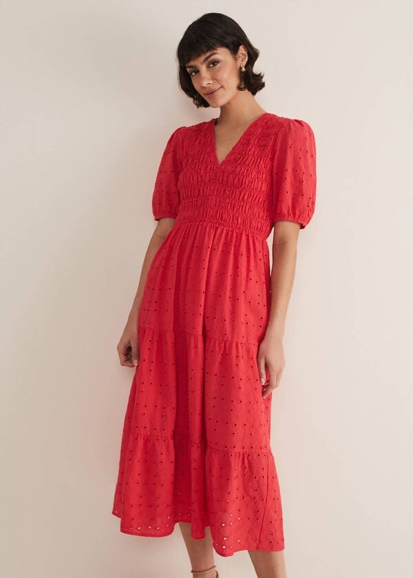 Phase Eight Gretta Broderie Midi Dress