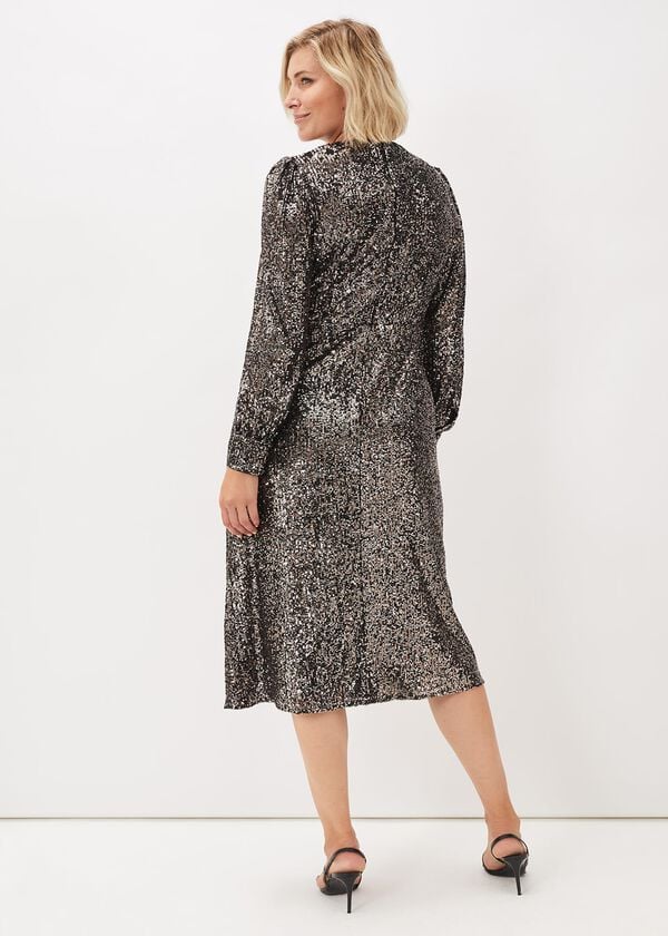 Phase Eight Haisley Sequin Sleeved Dress