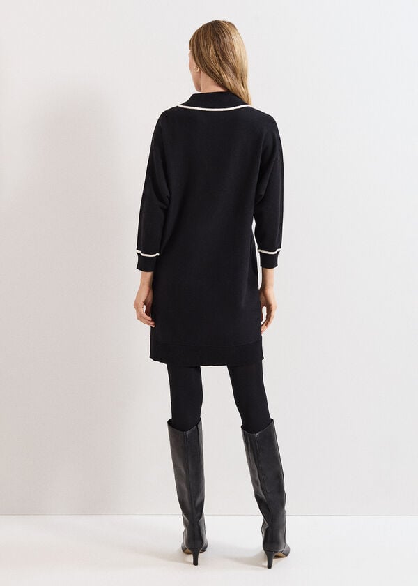 Phase Eight Hallie Black Tipped Jumper Dress