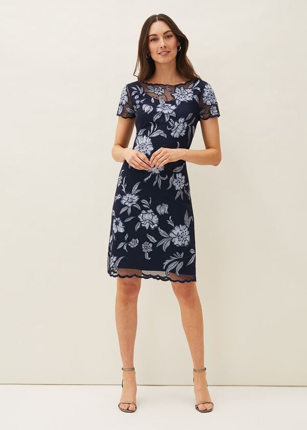 Phase Eight Hanna Floral Embroidered Dress