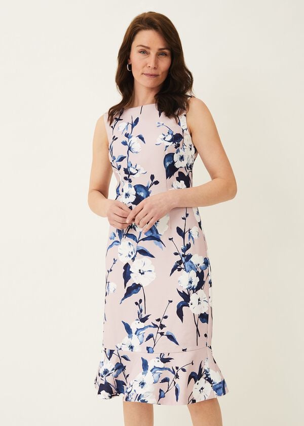 phase eight Harlie Floral Peplum Hem Dress