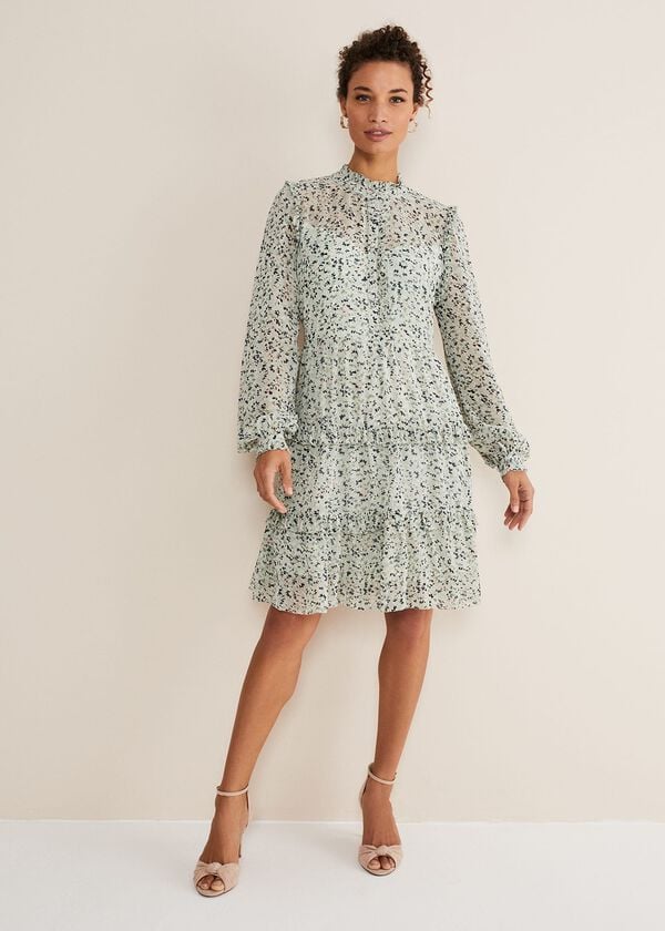 Phase Eight Harlow Floral Tiered Mini Dress