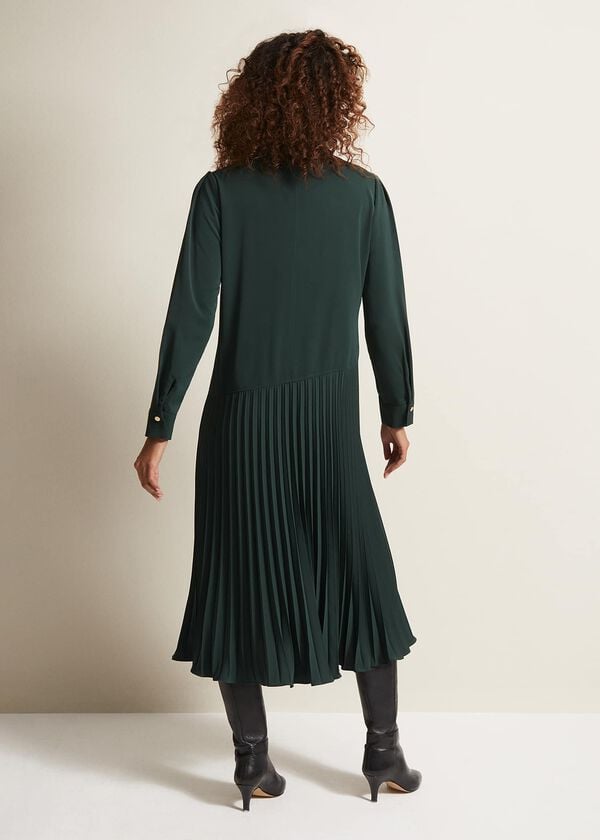 Phase Eight Helena Pleated Shirt Midi Dress