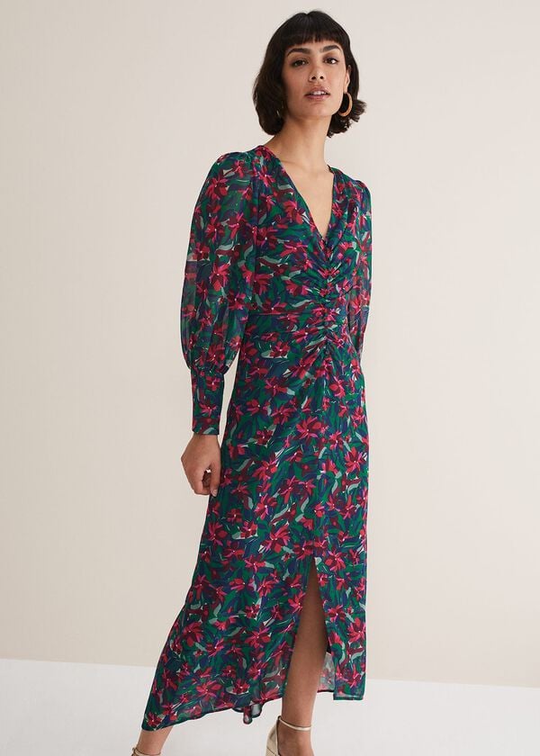 Phase Eight Hyacinth Floral Midi Dress