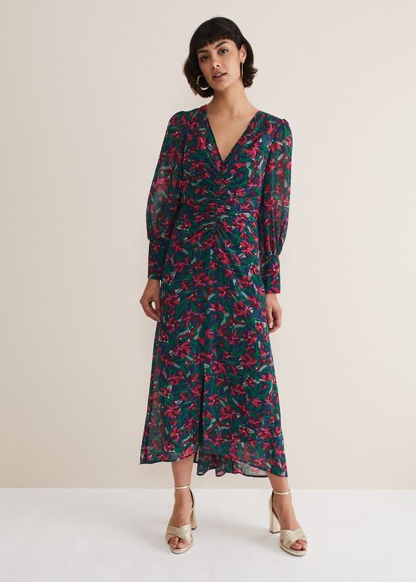 phase eight Hyacinth Floral Midi Dress