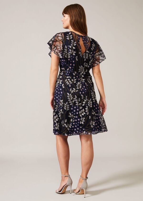 Phase Eight Ida Floral Embroidered Dress