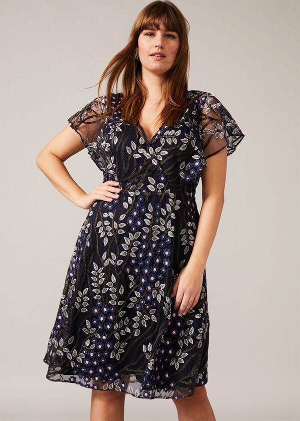 phase eight Ida Floral Embroidered Dress