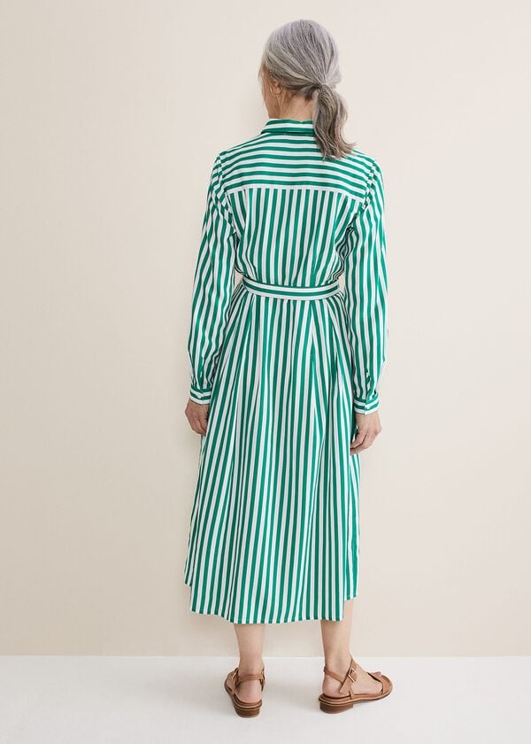 Phase Eight Ida Stripe Shirt Midi Dress