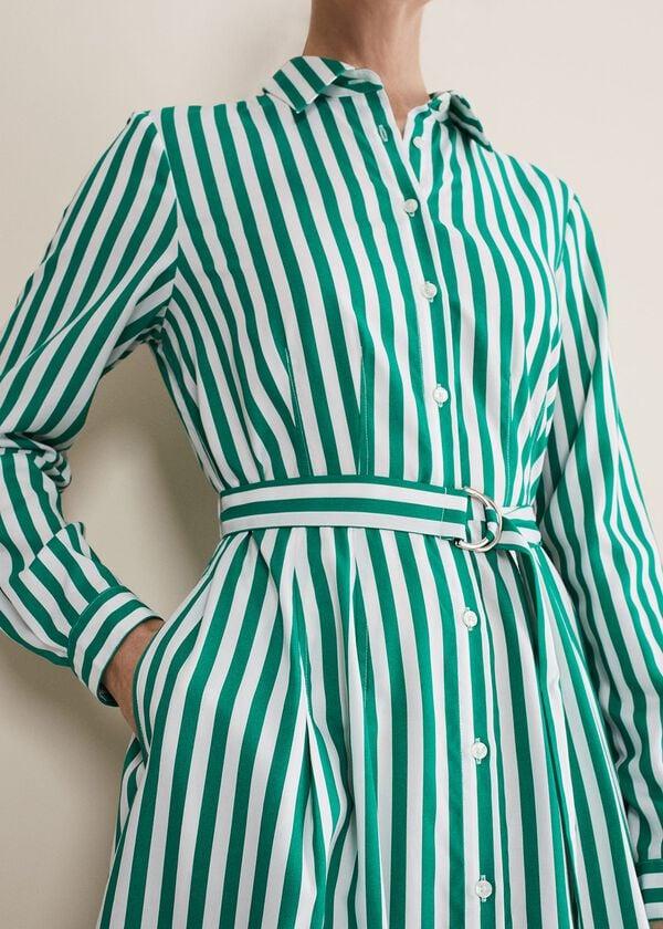Phase Eight Ida Stripe Shirt Midi Dress