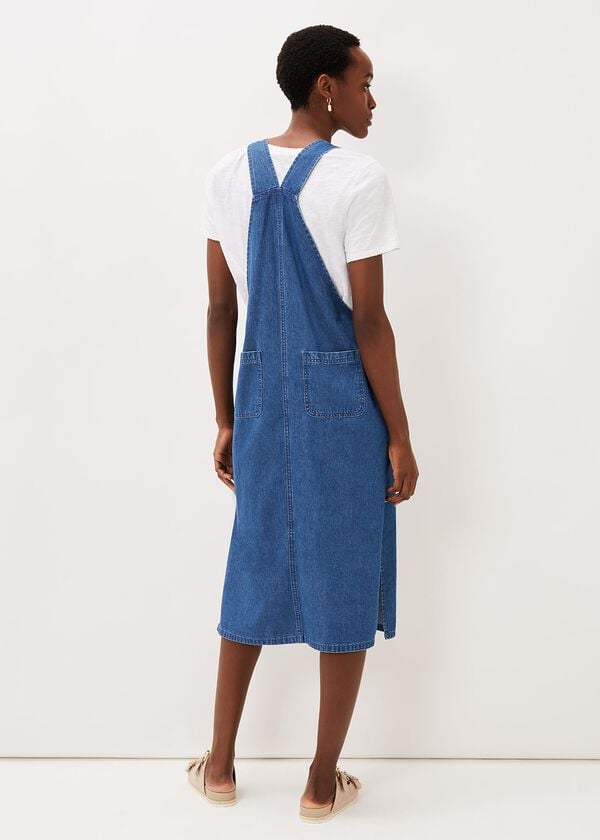Phase Eight Irena Denim Pinafore Dress