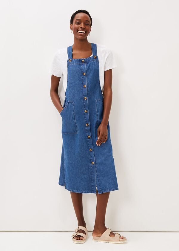 phase eight Irena Denim Pinafore Dress