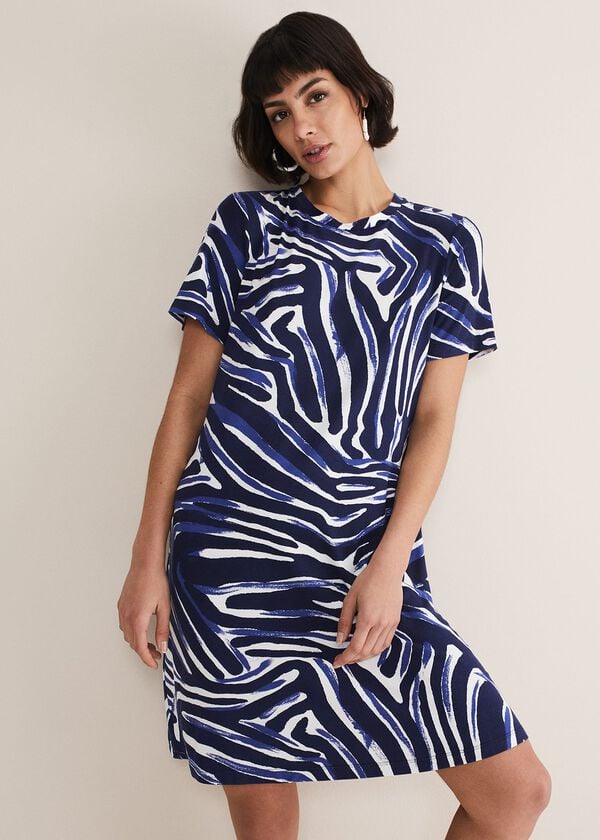 Phase Eight Isabelle Zebra Print Jersey Mini Dress