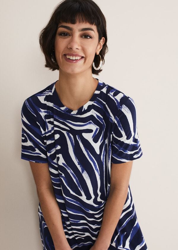 Phase Eight Isabelle Zebra Print Jersey Mini Dress