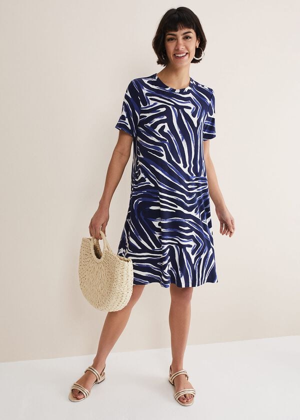 phase eight Isabelle Zebra Print Jersey Mini Dress