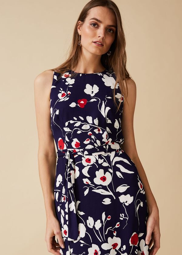Phase Eight Isla Printed Asymmetric Dress