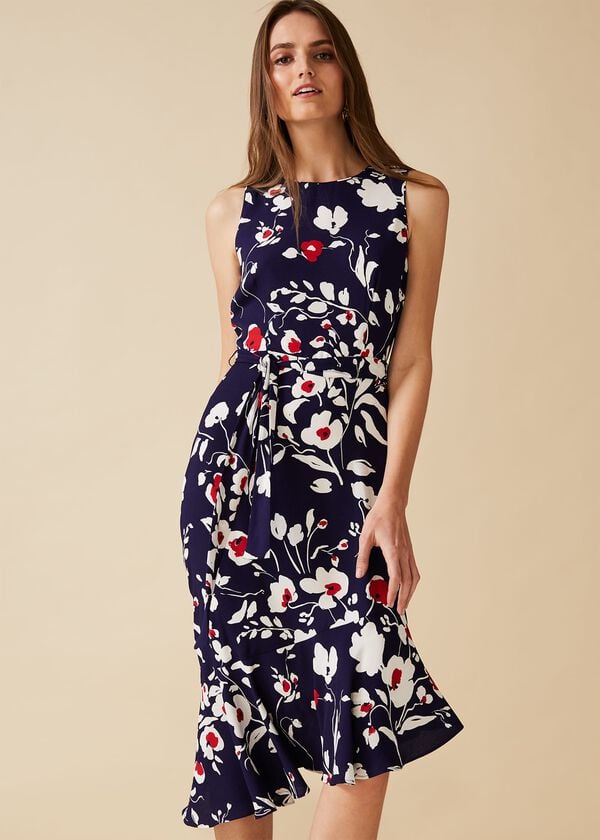 phase eight Isla Printed Asymmetric Dress