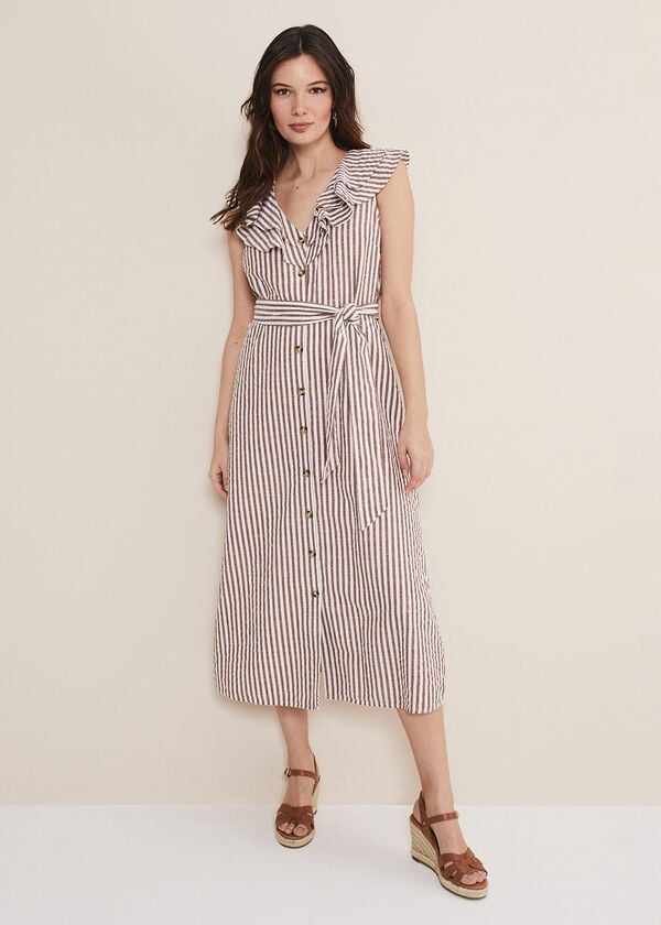 phase eight Jamilla Striped Midi Dress