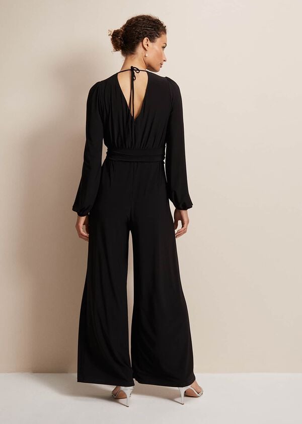 Phase Eight Janece Black Wide Leg Jumpsuit
