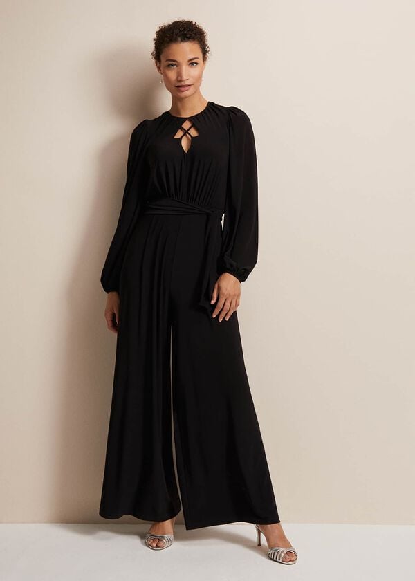 phase eight Janece Black Wide Leg Jumpsuit